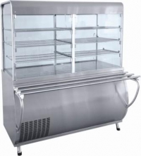 "ПАТША" Прилавок-витрина холодильный ПВВ(Н)-70М-С-ОК с охлаждаемой камерой