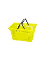 Покупательская пластиковая корзина VKF Renzel GmbH 20 л, 2 ручки, желтая (RAL 1021)