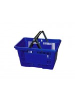 Покупательская пластиковая корзина VKF Renzel GmbH 20 л, 2 ручка, синяя (RAL 5005)